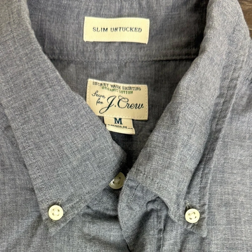 J-Crew Men's Blue Button-Down Shirt
